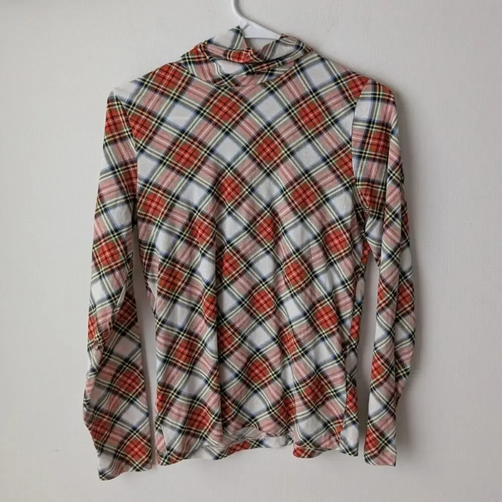 j. crew plaid top